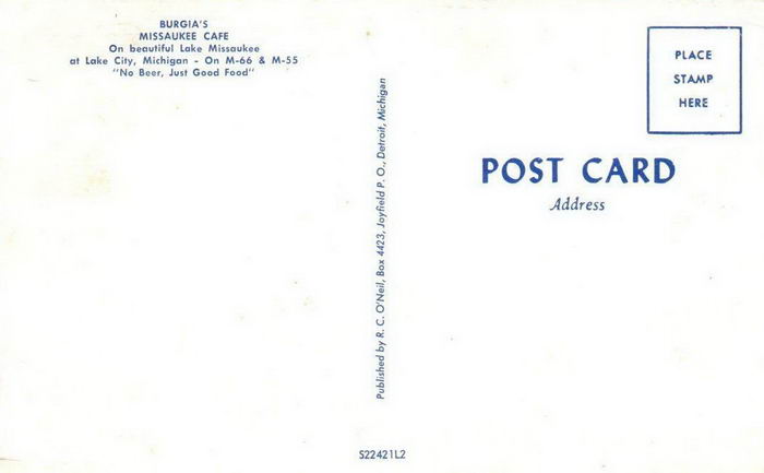 Missaukee Cafe - Old Postcard Photo (newer photo)